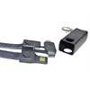 Mobile phone cable usb 3 in 1 charging cable lanyard for micro type c , Hang rope 2 in 1 data line