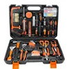 102pcs Household hand tools set kit Scissor Socket Wrench Screwdriver bits Measuring tape Utility knife Hammer Plier