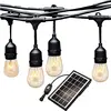 Solar Powered String Lights Set 3V 12V LED Bulbs and Solar Panel Included Warm White RGB Solar LED String Lights