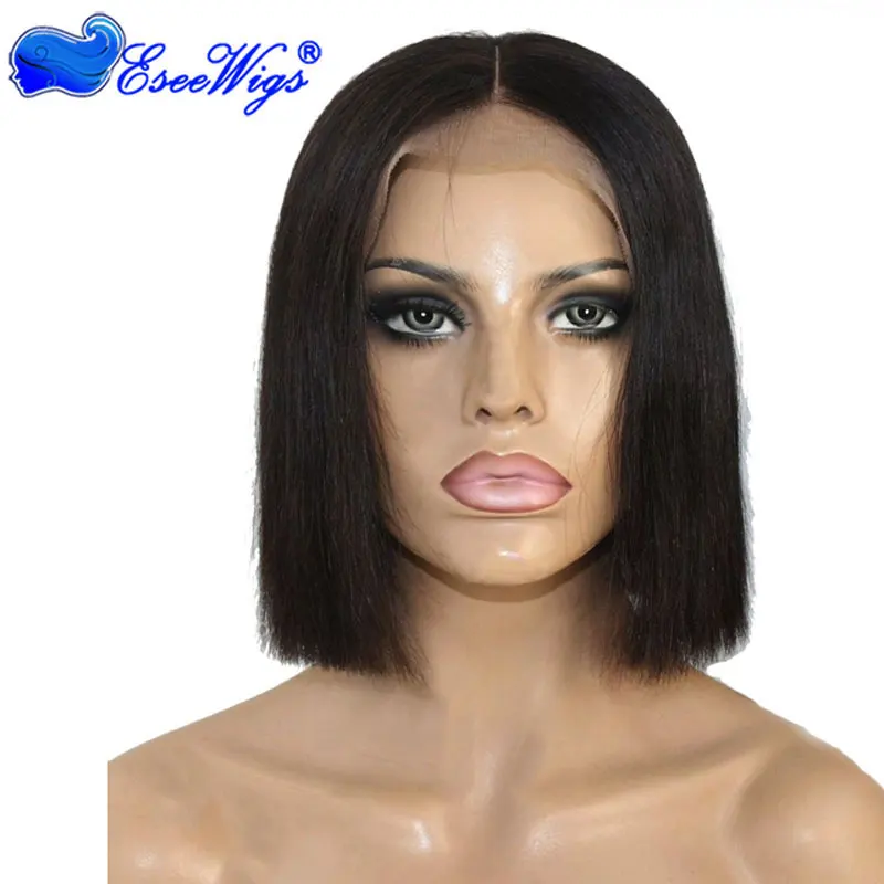 Pre-plucked Glueless Bob Human Hair Short Straight Bob Full Lace Wig With Baby Hair
Pre-plucked Glueless Bob Human Hair Short Straight Bob Full Lace Wig With Baby Hair