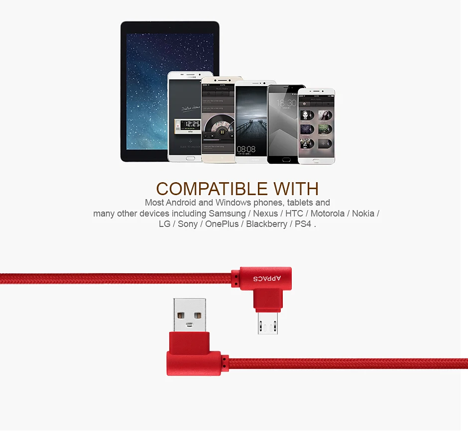A High Quality Bulk Nylon Braid 2m Serial Custom for Android Samsung Wholesale Fast Data Charge Right Angle Micro Usb Cable - ANKUX.COM