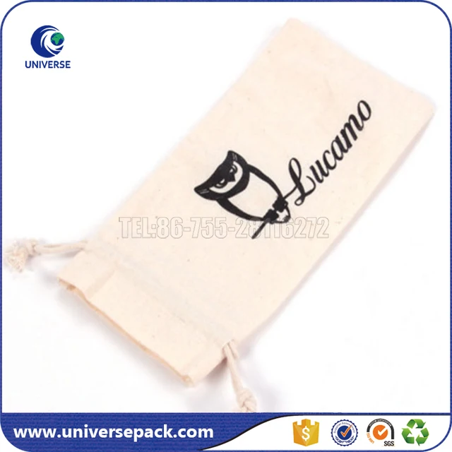 travelling cloth drawstring cotton soap bag with custom logo