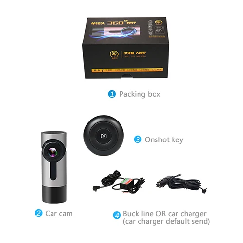 360 degree panoramic car cam tachograph with wifi 4