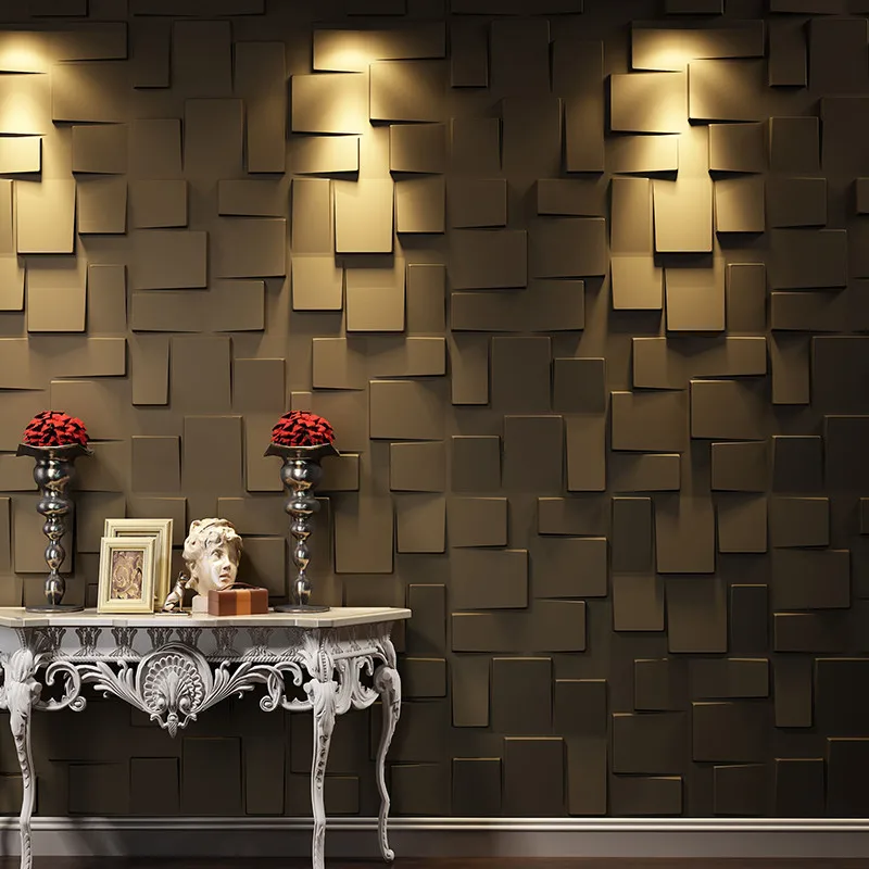 Fireproof Decorative Light Weight 3d Wallpaper Wall Panel For