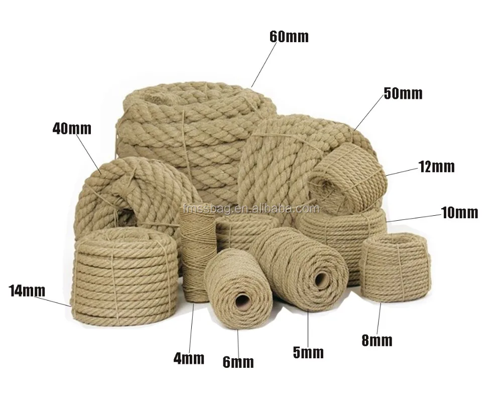 50m corda sisal naturale 16mm