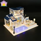 Cute Doll House Miniature Diy Dollhouse Cottage With Furnitures 3D Handmade Valentine Gift Toy