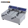 Industrial Commercial Electric Deep Fryer CE Proved Double Tank 20L Fryer