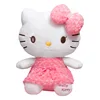 Pink color girl plush hello kitty cartoon toy customized your design