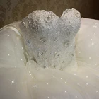 NE030 High Quality Elegant Luxury White Lace Wedding Dress 2020 Vestido Vintage Plus Size Ball Gowns