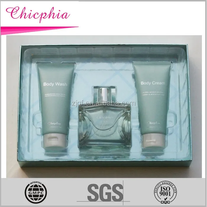 oem woman body cream body wash perfume gift set