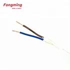 Copper conductor PVC insulated braided textile polyester yarn or cotton twisted lamp cable wire