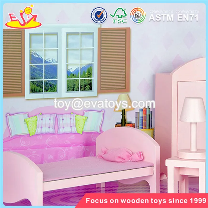 Wholesale Beautiful Kids Wooden Dollhouse Cottage Toy 3 Floor