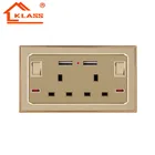 Twin 13A Switched Socket with Neon And 2 USB For Home