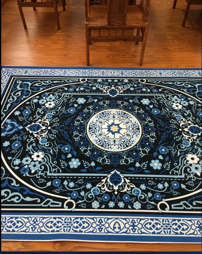 Blue And White Color Commercial Carpets For Kitchen Room Buy Blue And