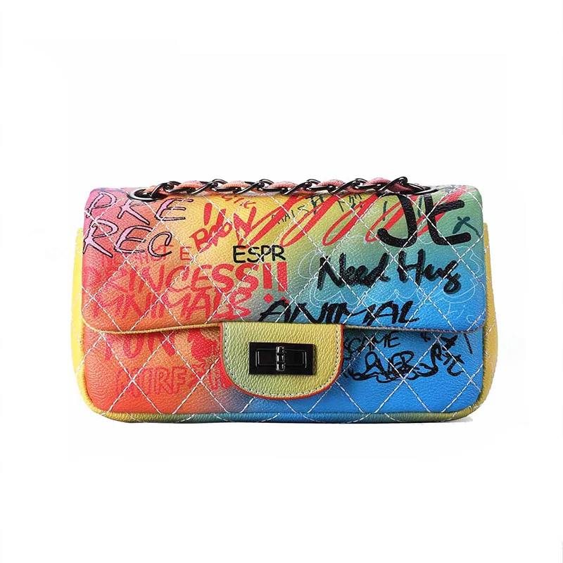 2021 New Color Luxury Graffiti Bag Fashion Large Custom Printed Handbag Luxury Women Chain Shoulder Bag
2021 New Color Luxury Graffiti Bag Fashion Large Custom Printed Handbag Luxury Women Chain Shoulder Bag