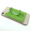 Promotional gift silicone plastic id visiting atm card holder for phone yunxi-1408