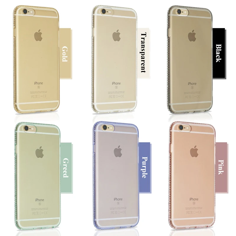 Portefeuille For iPhone X Case Luxury Bling Glitter Rhinestone TPU Soft Silicone Cases Cover For Apple iPhone 7 Plus 8 6 6S 5 5S (7)