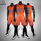 2018 latest fashionable design siblimation basketball jerseys with camouflage shorts