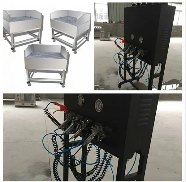 Chrome paint plating system machine with spray guns