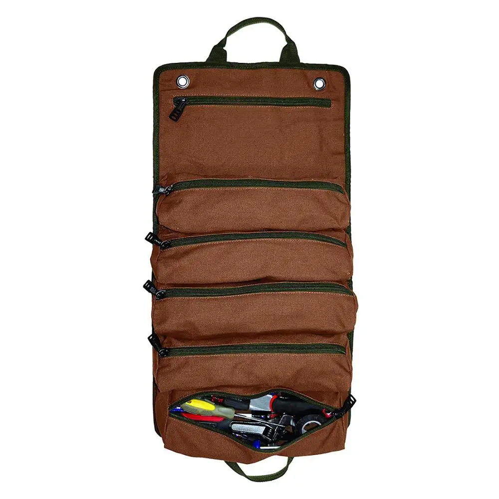 US Large Canvas Waterproof Storage Hand Tool Bag Portable Toolkit Case Organizer