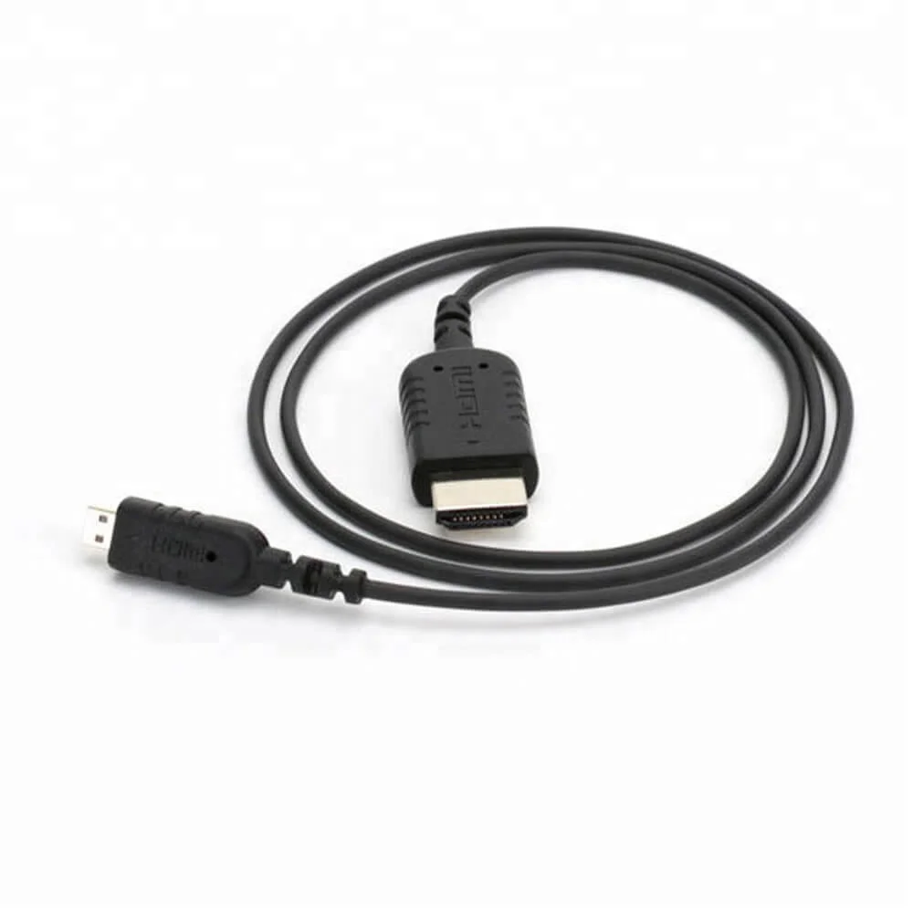 Ultra Flexible Slim HDMI to Micro HDMI Cable for Handheld Gimbal Stabilizers Drone Videography and Dslr's 0.3m, Black
Ultra Flexible Slim HDMI to Micro HDMI Cable for Handheld Gimbal Stabilizers Drone Videography and Dslr's 0.3m, Black