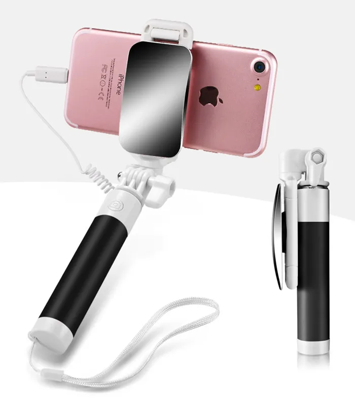 838T Monopod Selfie Stick with Cable, Wired Selfie Stick Monopod For i Phone, Black;blue;pink;green;rose red
838T Monopod Selfie Stick with Cable, Wired Selfie Stick Monopod For i Phone, Black;blue;pink;green;rose red