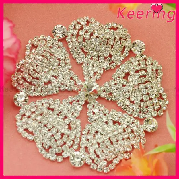 newest design rhinestone and pearl embellishment for bridal WRE-241