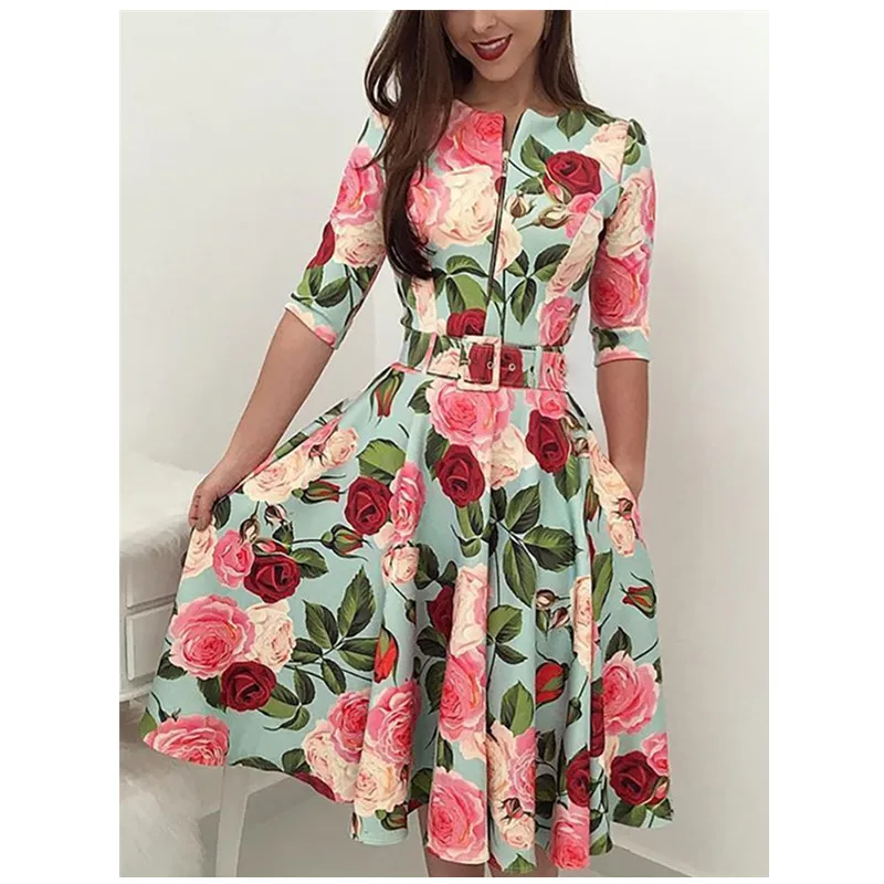 Autumn Print Newest Women Bandage Bodycon Casual Long Sleeve Zipper Evening Party Midi Dress Floral Suits
Autumn Print Newest Women Bandage Bodycon Casual Long Sleeve Zipper Evening Party Midi Dress Floral Suits