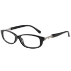 Diamond Decorate Plastic Frames Elegance Women Full Rim Different Power Reading Glasses