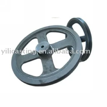 Pulley parts gray cast iron green sand castings gg20 OEM custom casting foundry China