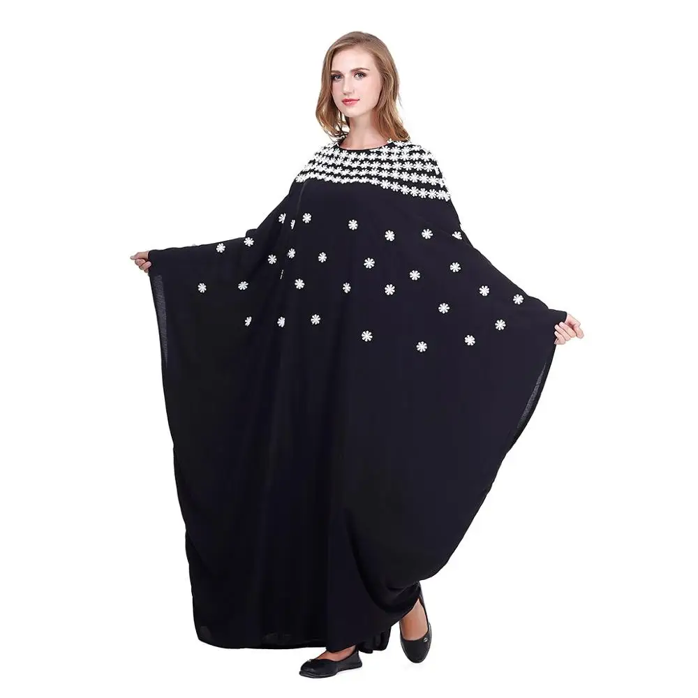 Zakiyyah Zk003 2019 New Arrival Muslim Plus size women black Abaya flower decoration Long dress Butterfly sleeve
Zakiyyah Zk003 2019 New Arrival Muslim Plus size women black Abaya flower decoration Long dress Butterfly sleeve