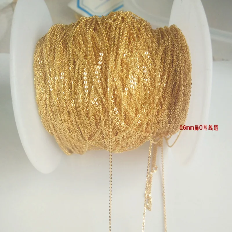 NANA high quality 24k italian gold filled chain,thin gold chain 0.6mm size for earring
NANA high quality 24k italian gold filled chain,thin gold chain 0.6mm size for earring