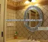 mosaic oval wall mirror for bar deco