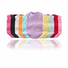 100% cotton blank color plain sleeveless newborn baby bodysuit romper clothing for 0-24 months