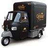 3 wheeler Piaggio Ape espresso truck,Piaggiao ape food truck for sale usa, coffee trailer cart
