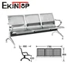 Dubai project used high quality stand size metal frame airport public 3 seater waiting chair