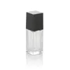 popular frosted r logo print square shaped 30ml foundation glass bottle with lotion pump