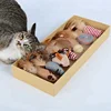 7pcs/pack Interactive pet cat toy sets kitten handmade wooden stick gift box cat teaser toys
