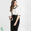 WPD002 New Fashion Pictures Designs Office Ladies Slim Fit Summer Dresses