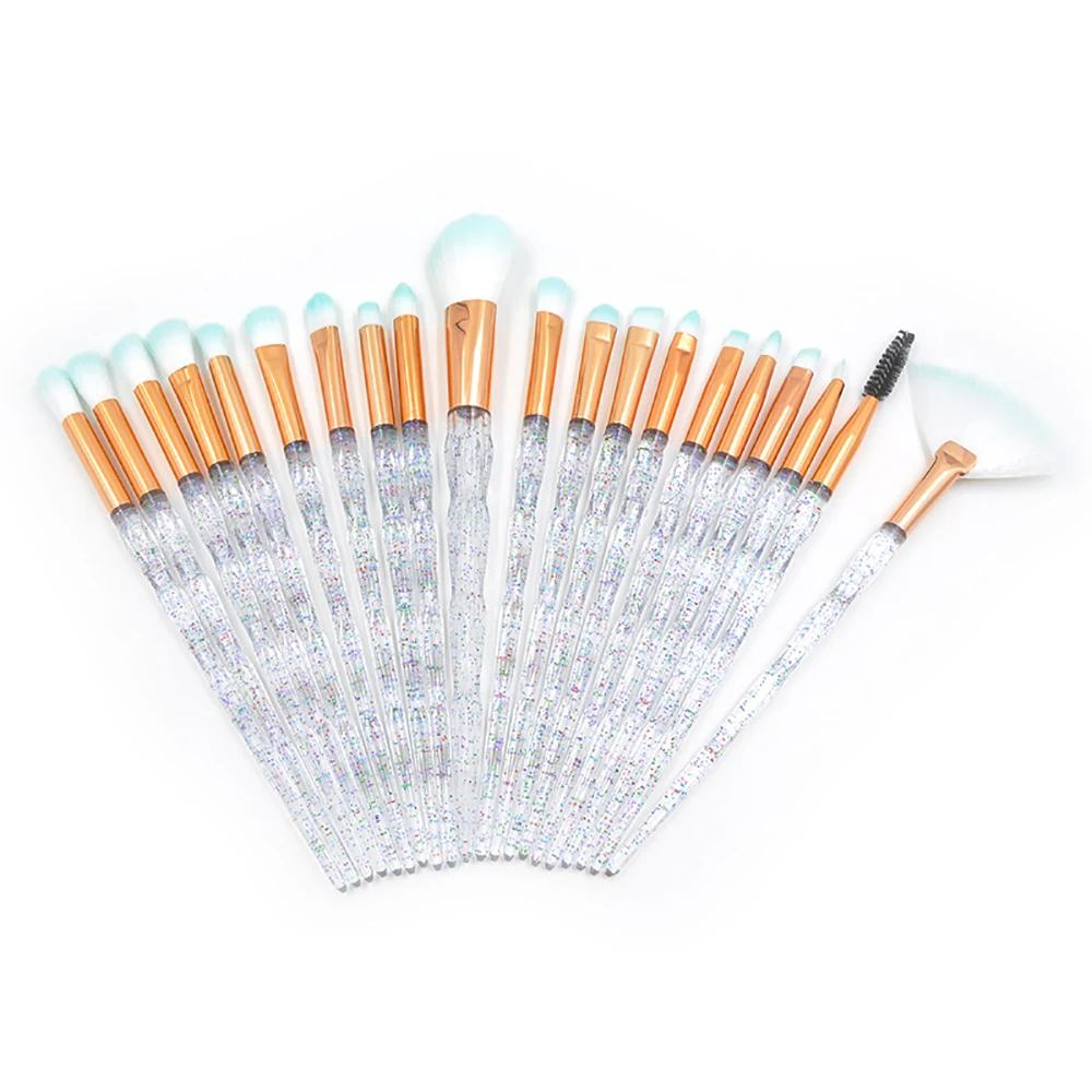Private Label Shiny Cosmetic brush 20pcs Transparent Flash Crystal Glitter Makeup Brush Set, Colorful
Private Label Shiny Cosmetic brush 20pcs Transparent Flash Crystal Glitter Makeup Brush Set, Colorful