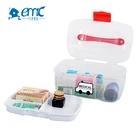 Cheap square pharmacy plastic basket with lid and handles