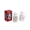 Eco frindly floral chinese style unique shape ceramic cheap teapot set for hotel
