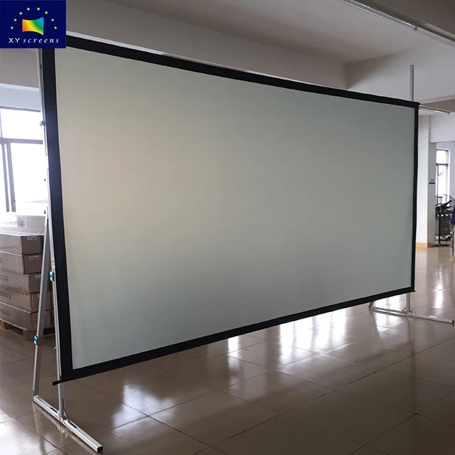 XY pantalla 180 pulgadas de tamaño grande al aire libre pantalla de proyección rápido plegable posterior de la pantalla con el caso del vuelo y no MOQ