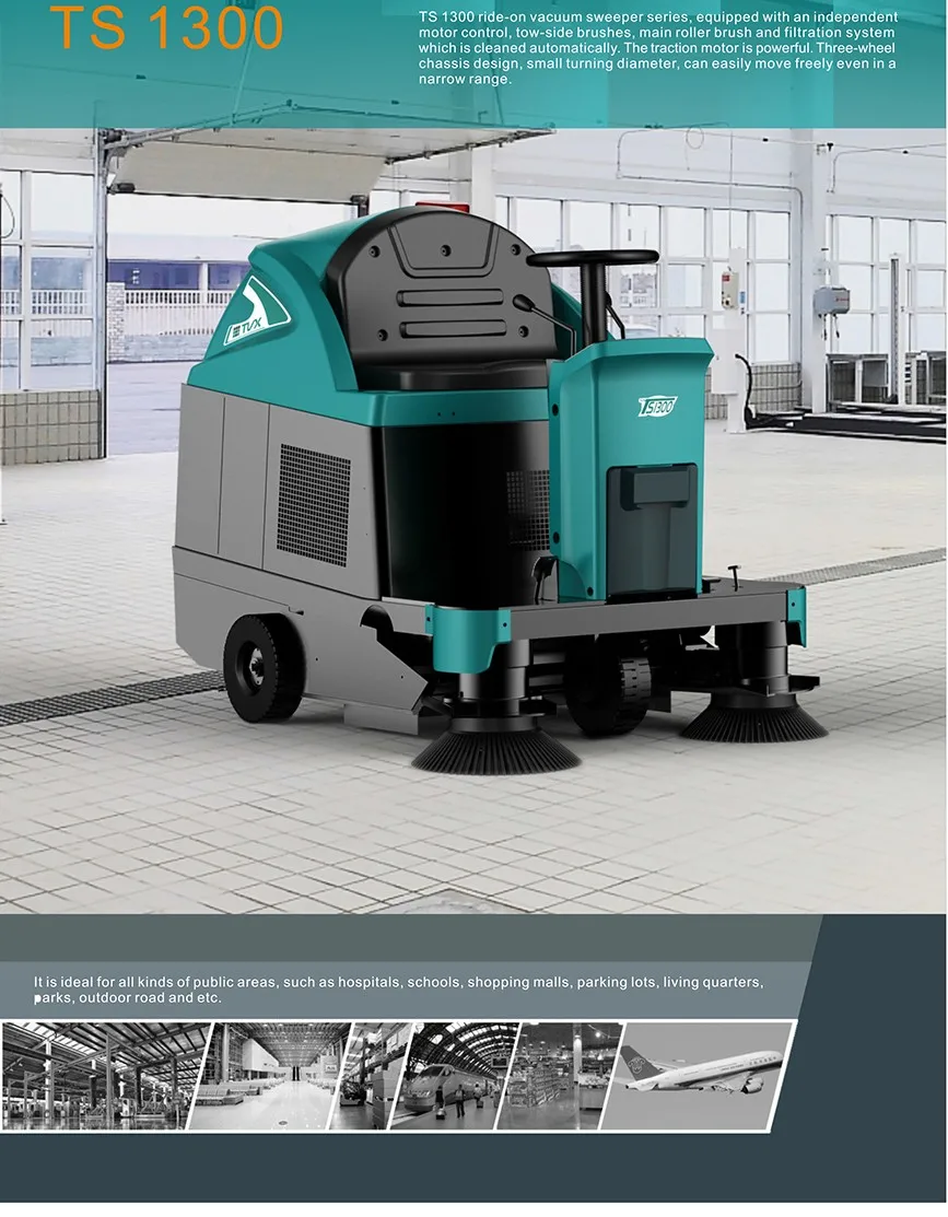 High Grade Ride On Shark Industrial Floor Sweeper Scrubbers With