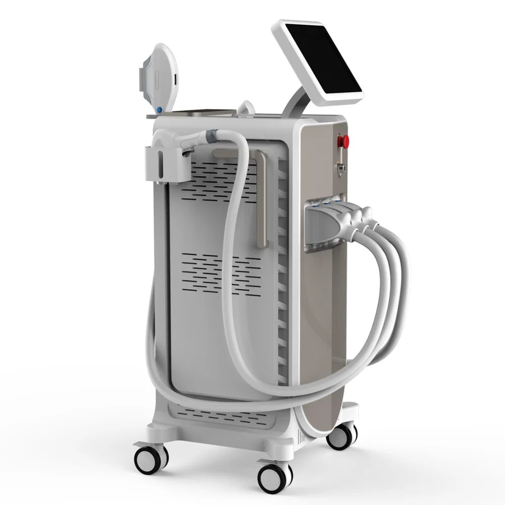 Multifunction laser beauty machine, Diode Laser hair removal/ND YAG Laser tattoo removal/Radio Frequency face lifting
Multifunction laser beauty machine, Diode Laser hair removal/ND YAG Laser tattoo removal/Radio Frequency face lifting