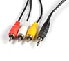 3.5MM Stereo Plug 1 Male To 3 RCA Male Jack Plug Audio Cable for Computer/Phone/Video/DVD/Audio/Speaker/Stereo/Monitor/Multimea