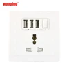 Uk/Universal multi USB Electric Switch Socket Wall Sockets13a Switch Outlet with 3 usb output