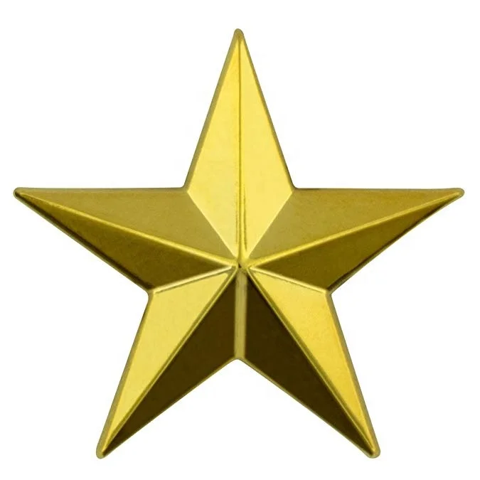 Military 3D gold star lapel pin