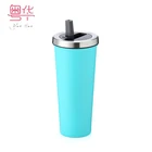 24oz insulated tumbler cup with lid and straw double wall tumbler with straw.