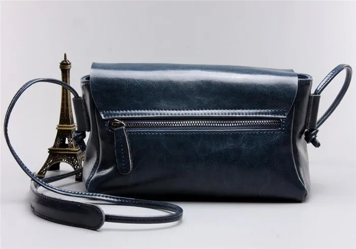 2017 Fashion latest vintage genuine wax leather women bags ladies handbag